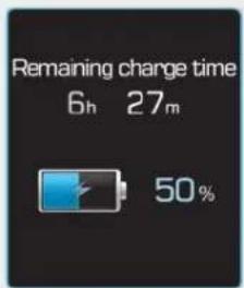 Remaining charge time 6h 27m 50%