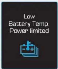 Low Battery Temp. Power limited