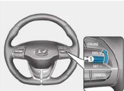 HYUNDAI Ioniq EV (2018) - To increase Cruise Control speed - 1