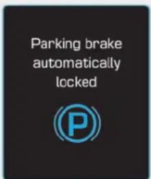 Parking brake automatically locked