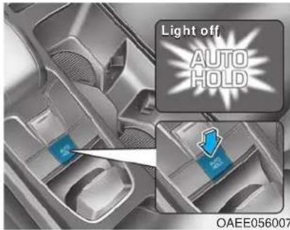 Light off AUTO HOLD OAEE056007