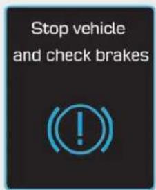 Stop vehicle and check brakes