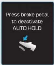 Press brake pedal to deactivate AUTO HOLD