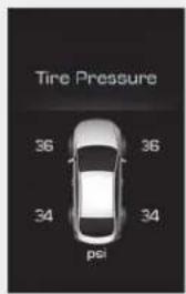 Tire Pressure 36 36 34 psi 34