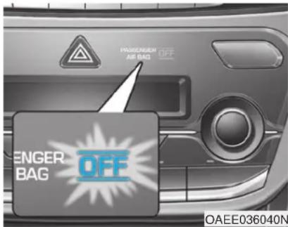 PASSENGER AIR BAG OFF ENGER BAG OFF OAEE036040N