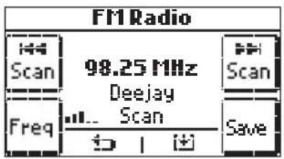 FM Radio Scan 98.25 MHz Deejay Scan Freq Save