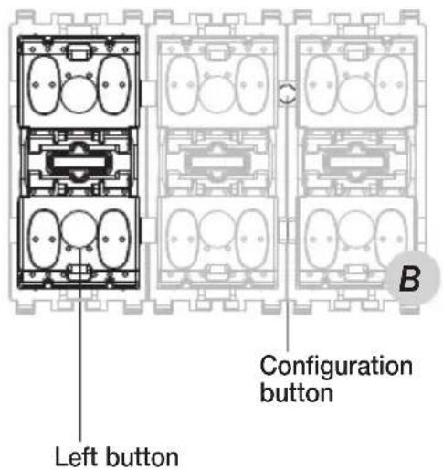Left button Configuration button B