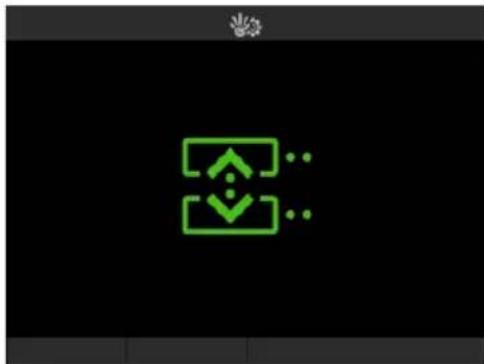 Green icon with upward and downward arrows inside a rectangular box, likely representing a download or upload function.