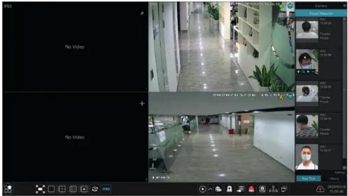 IP02 No Video + No Video IP01 Camera Target Detection IP01 15:50:23 Tipura Pensil Spot 15:54:58 + Q - IP01 15:54:29 Tipura Pensil Spot 15:54:19 Tipura Pensil Spot 15:54:17 Ret Tree History 29/08/03/26 15:50:66