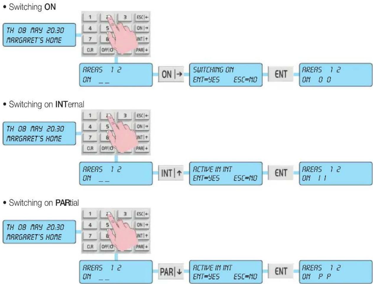 Vimar 01705 - Switching on multiple systems in "FAST MODE" (if programmed) - 2