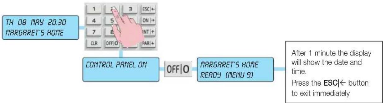 Vimar 01705 - Switching off from internal or partial switch-on with Code - 1