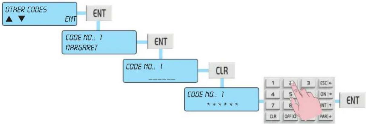 Vimar 01705 - Changing other codes - 1