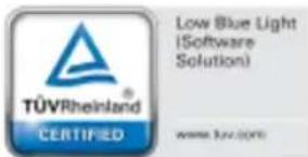 TÜVRheinland® CERTIFIED Low Blue Light (Software Solution) www.tuv.com