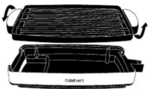 CUISINART GG-2 - To flip over to use reverse side of plate: - 1