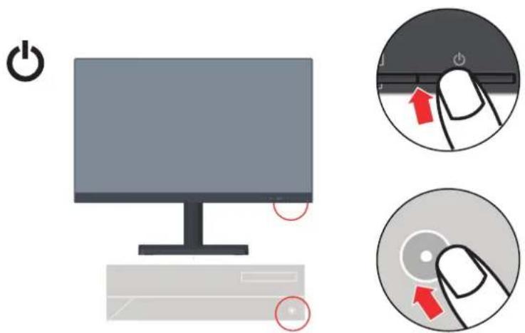 LENOVO L22i-30 - Monitor anschließen und einschalten - 8