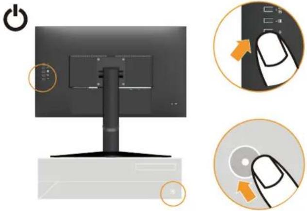 LENOVO G27-20 - Monitor anschließen und einschalten - 7