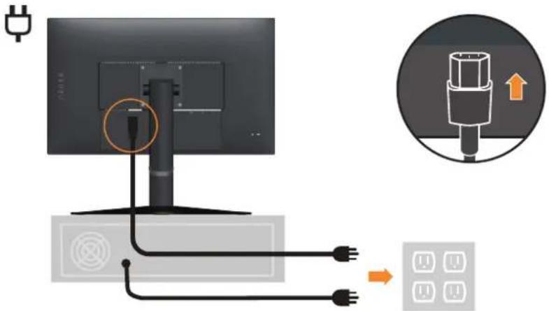 LENOVO G27-20 - Monitor anschließen und einschalten - 5