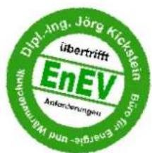 Dipl.-Ing. Jörg Kickstein übertrifft EnEV Anforderungen Börg für Erziräge und Wirkstoffe