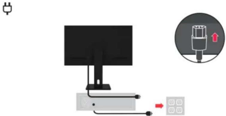 LENOVO ThinkVision E28u-20 - Monitor anschließ en und einschalten - 6