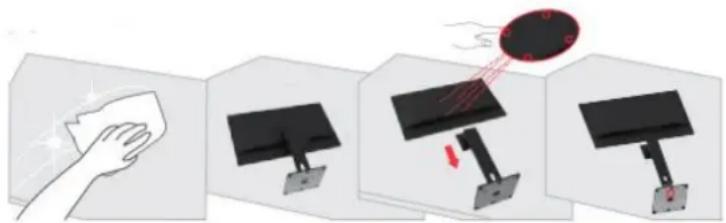 LENOVO ThinkVision E28u-20 - Monitorfuß und Ständer abnehmen - 1