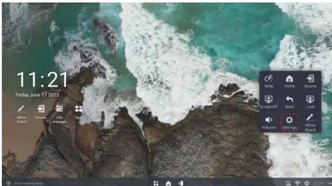 11:21 Friday June 17 2022 White Board Source File manager App Note Home Source ScreenOff Back Lock Volume Settings White Board