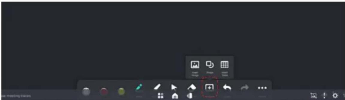 Screenshot of a desktop taskbar with icons and a highlighted '+' button, likely indicating a positive or focal point.