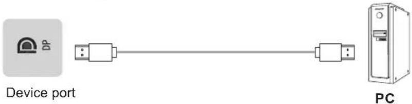 HISENSE 65WR6BE - Connecting to a DP interface device - 1