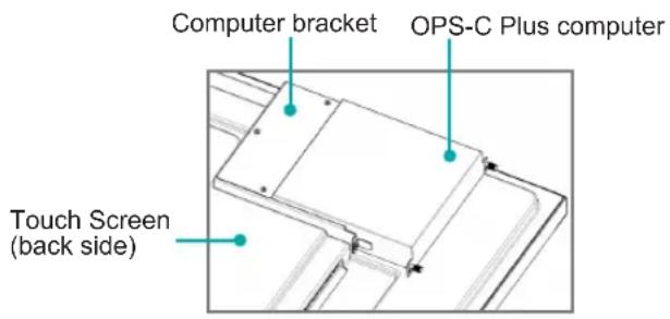 Computer bracket OPS-C Plus computer Touch Screen (back side)