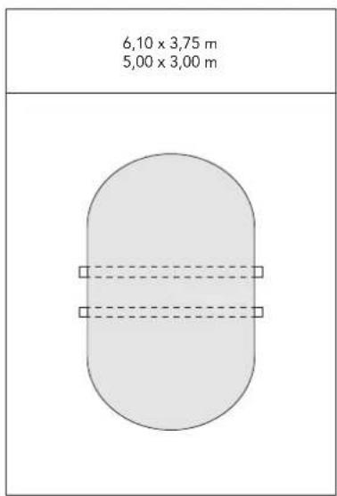 6,10 x 3,75 m 5,00 x 3,00 m