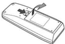 NEC VT45 - Remote Control Battery Installation - 1