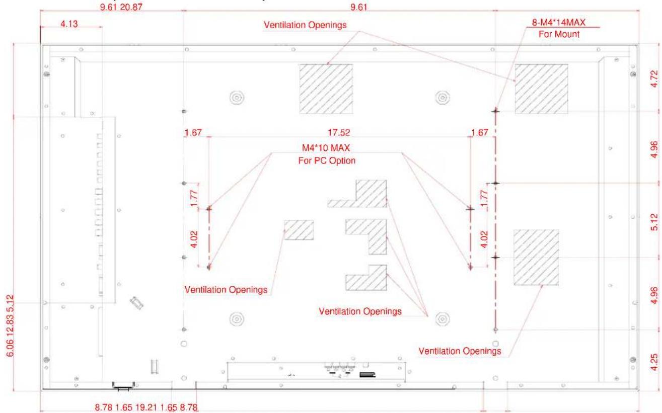NEC PlasmaSync 42VR5 - Display dimensions (cont.) - 2