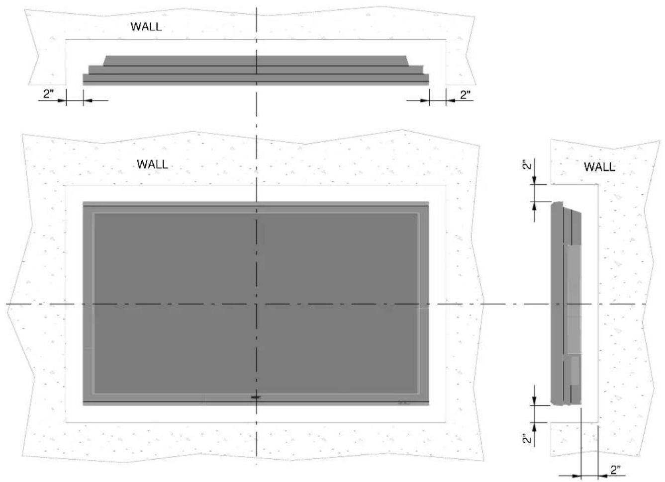 WALL 2" 2" WALL 2" 2" WALL 2" 2" 2"