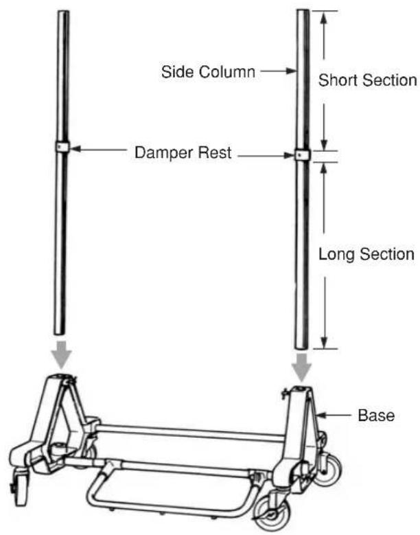 Side Column Short Section Damper Rest Long Section Base