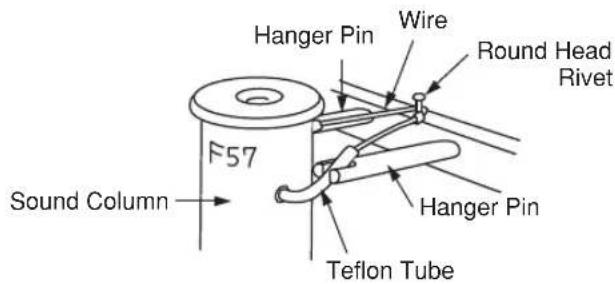 Hanger Pin Wire Round Head Rivet F57 Sound Column Hanger Pin Teflon Tube