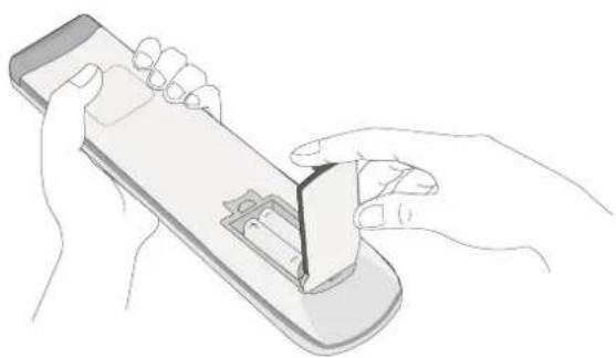 BENQ RP7503 - Installing remote control batteries - 3
