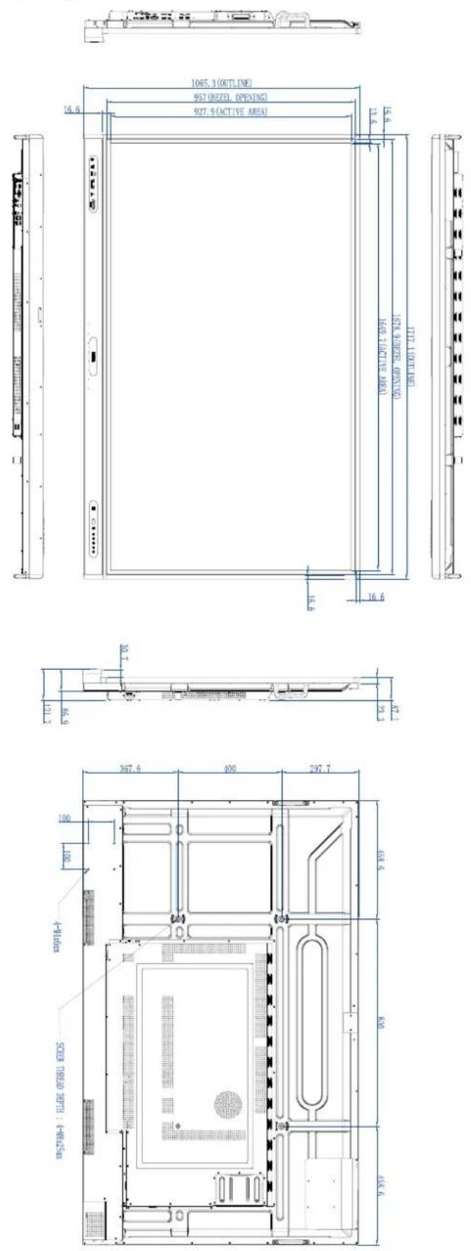 BENQ RP7503 - Dimensions(RP6503) - 2