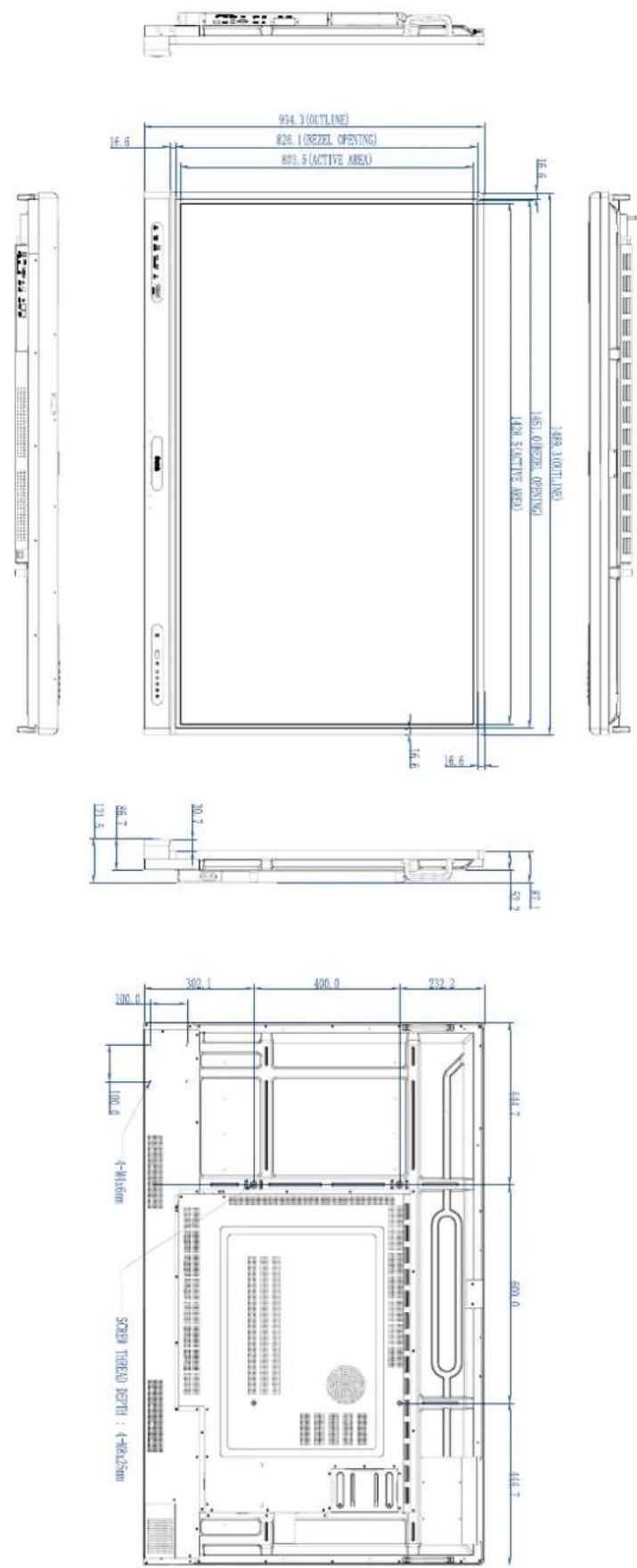 BENQ RP7503 - Dimensions(RP6503) - 1