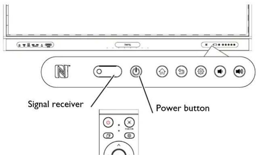 Signal receiver Power button