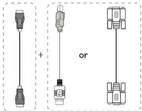 Diagram showing three types of connectors: one with a plus sign, another with an 'or' label, and a third with a connector.