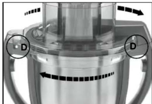 CUISINART CompleteChef FPC-100 - SECURING THE FOOD PROCESSOR LID TO THE WORK BOWL - 4
