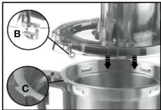 CUISINART CompleteChef FPC-100 - Ensamblaje del kit para cortar en cubos - 4