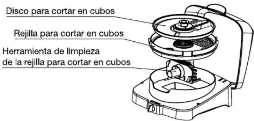 Disco para cortar en cubos Rejilla para cortar en cubos Herramienta de limpieza de la rejilla para cortar en cubos