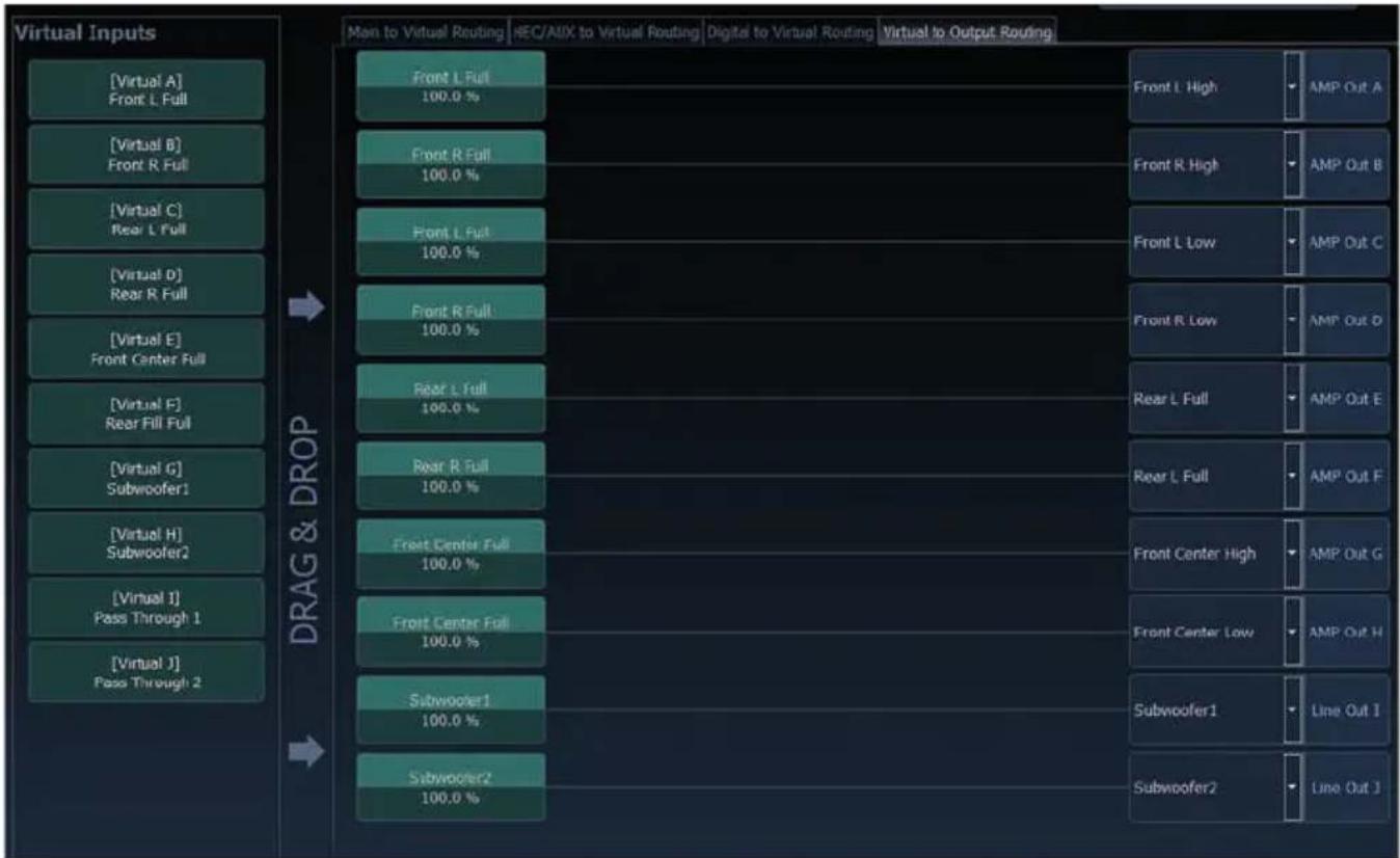 Audiotec Fischer V Eight DSP MK2 - Workflow step 2 – Output routing - 1