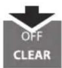 Diagram showing a power button with an icon of a device emitting signals, accompanied by a warning symbol and upward arrows.