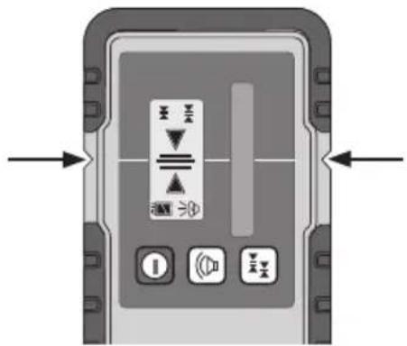 Diagram of a device control panel with directional arrows and function buttons