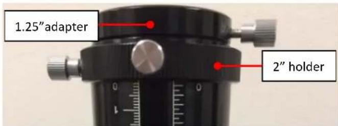 1.25" adapter 2" holder