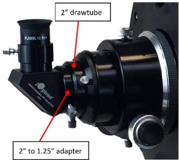 2" drawtube PL0SSL 12.5mm 2" to 1.25" adapter