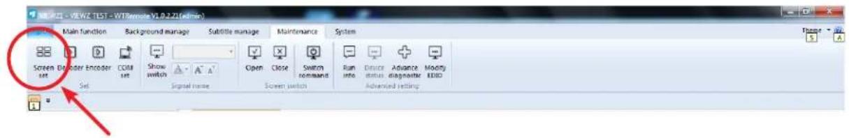 MAIN FUNCTION Background manage Subtitle manage Maintenance System Screen Builder Encoder COIL set Show switch Signal name Open Close Switch command Run into Driver status Advance diagnostic Modify EDITION Advanced setting Screen switch