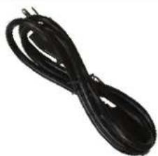 Black cable with two leads, no visible text or symbols