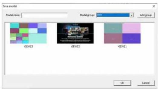 Save modal Modal name: Modal group: 7779 Add group VIEWZ3 VIEWZ2 VIEWZ1 OK Cancel
